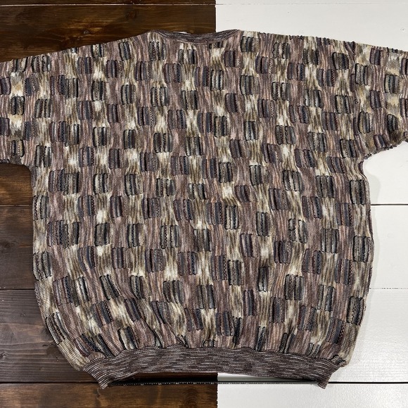 Vintage Tundra Coogi Style 3D Knit Sweater Men's Size Medium 90s - Picture 3 of 6